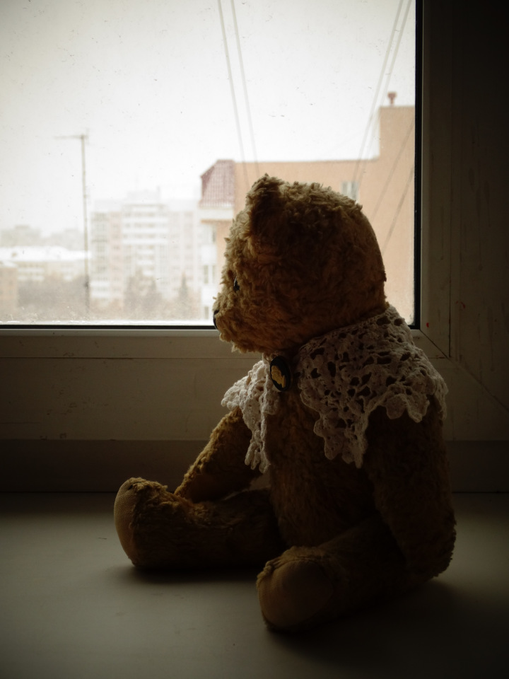 Одинокий мишка — Игрушки СССР и советского детства: резиновые