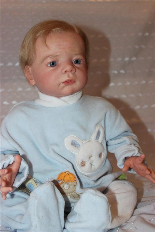 Мальчишка реборн Илюшка из молда Карлотта (фото 4)