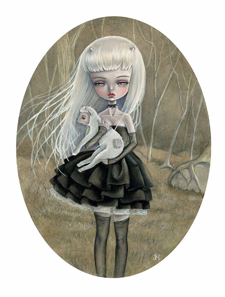 Мрачные и прекрасные куклы художницы Кукула (Kukula) в оригинальных арт иллюстрациях Натали Абрамович. Много фото
