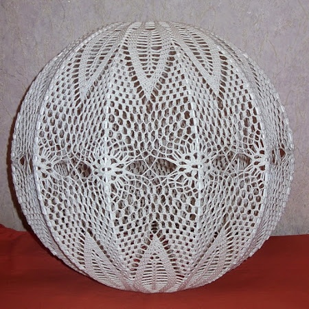 Абажуры из вязаных салфеток