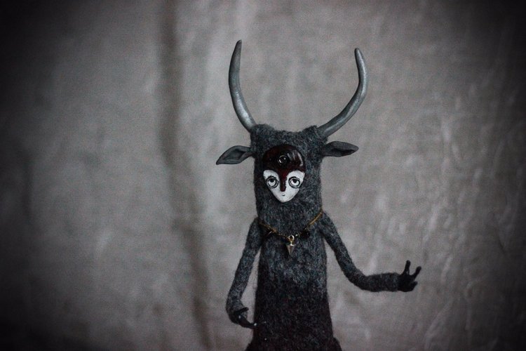 Имп Красного солнца — Авторские куклы из шерсти (валяние): сухое (фото 3)