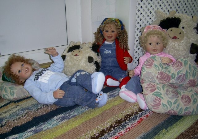 Команда в тапках: Тоська, Бабси, Розали. Коллекционные куклы