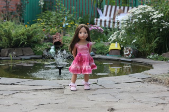 Вязаный подиум от Smorodinы для кукол Gotz