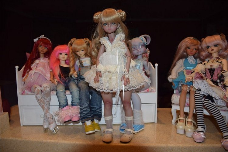 Распаковка MiniFee Chloe от Fairyland, а также сравнительные фото других бжд кукол мсд формата, проживающих у нас