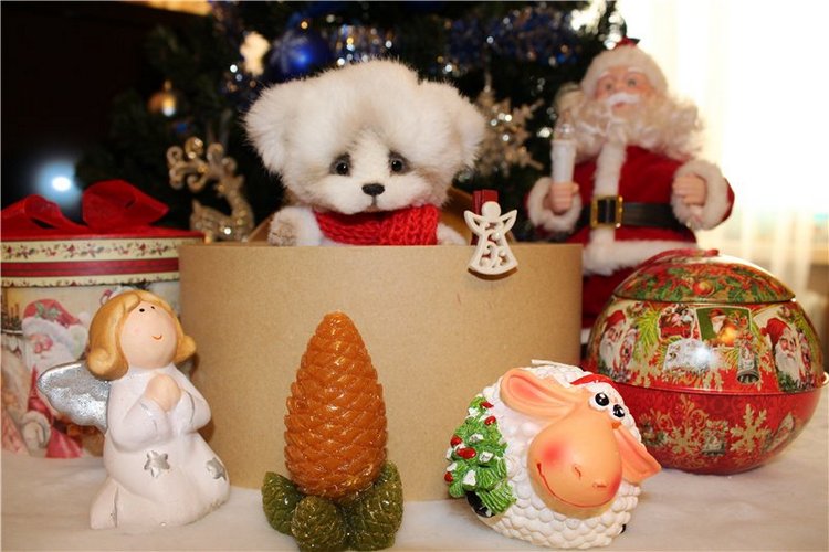 Рождественский Снежок! Авторский мишка Лены Белобородовой (фото 5)