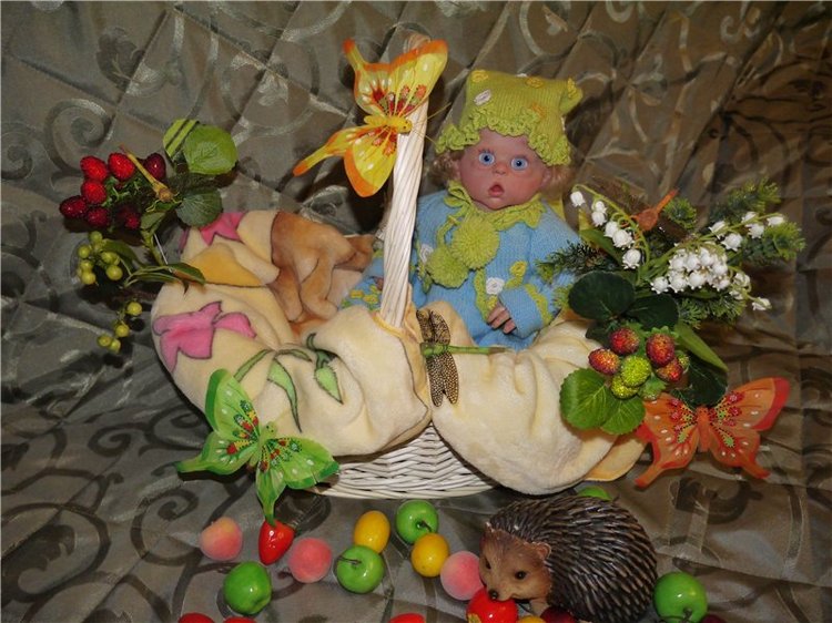 Малыш эльфик Василёк из молдика Офелия, кукла реборн Натальи Фединой, Baby-Zest