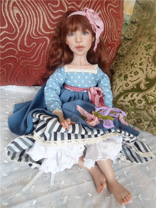 Моя первая авторская кукла - болтушка. Новенькие нового года (фото 6)