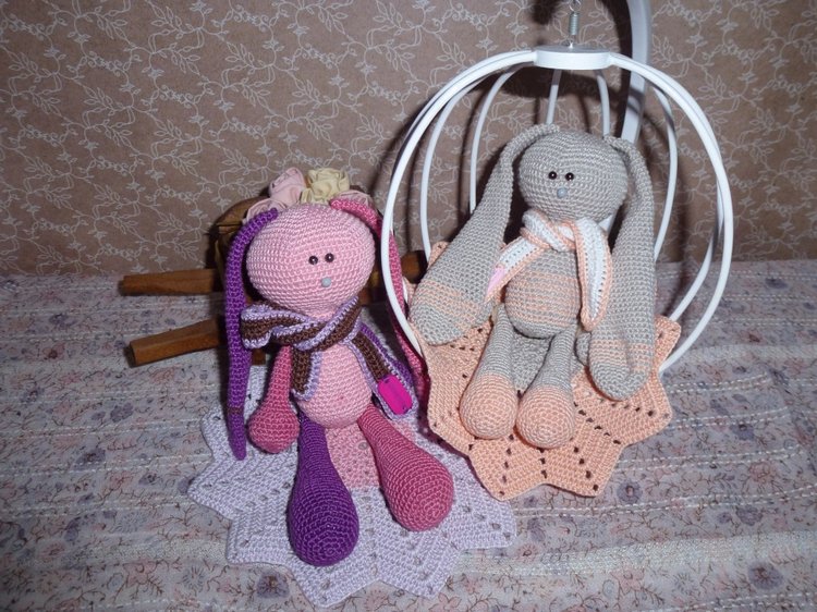 Мои новые вязаные зайчики: Роза и Тимофей II (фото 8)