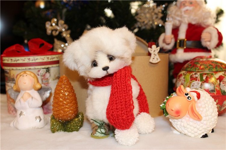 Рождественский Снежок! Авторский мишка Лены Белобородовой (фото 10)