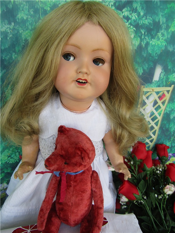 Застенчивая девочка - Весна. Кукла переходного периода Sonneberger Porzellanfabrik 2966