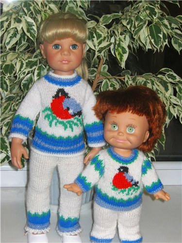 Снегири прилетели. Теплая одежда для фэйсинок и кукол Готц (фото 8)