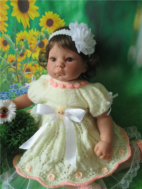 «Бутончик чайной розы»- моя новая работа ( для малышек Lee Middleton ,реборн и всеx подобныx малышек-очаровашек)