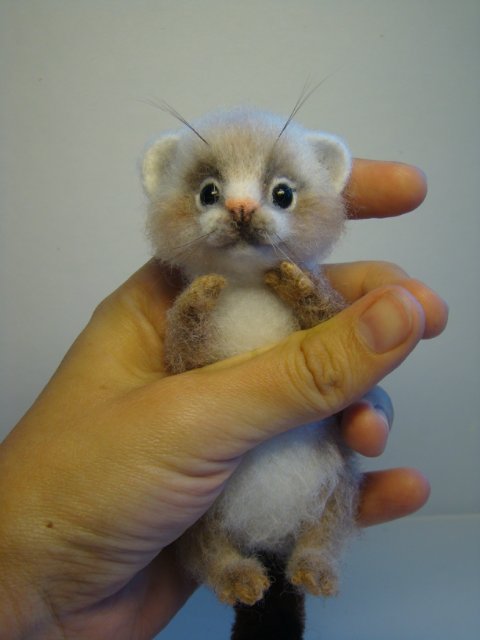 Хорёк. Авторская игрушка валянием Ольги Чернухо (фото 7)