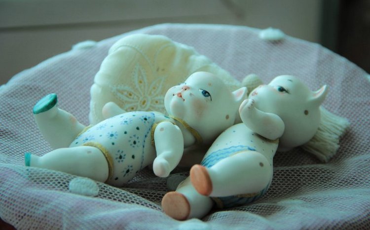 Новый проект "Кошка на ладошке". Фарфоровые куклы (фото 7)