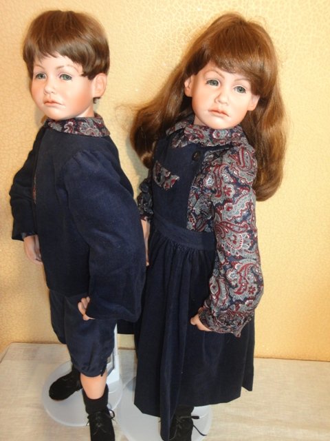 Двойняшки Джесс - брат и сестра. Фарфоровые куклы Steve Angela Clark (фото 3)