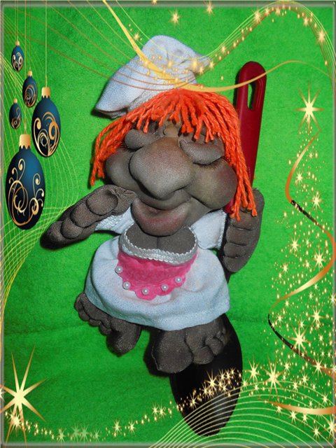 К Новому году готовы — Текстильные игрушки и примитивы: кофейные (фото 2)