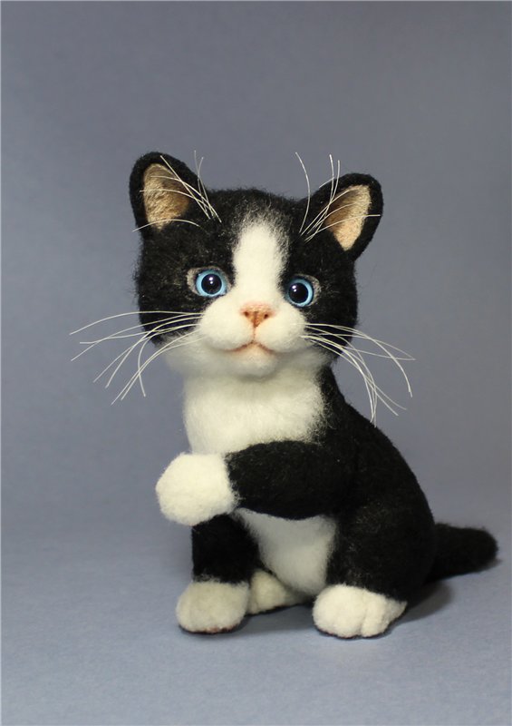 Авторские игрушки валянием. Котята (фото 3)