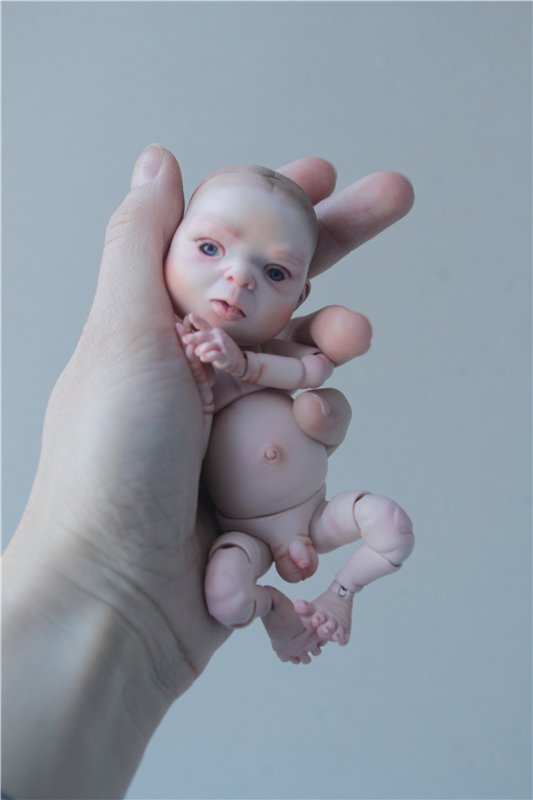 Пробный мэйк шарнирной куклы. Фото 18+ (фото 2)