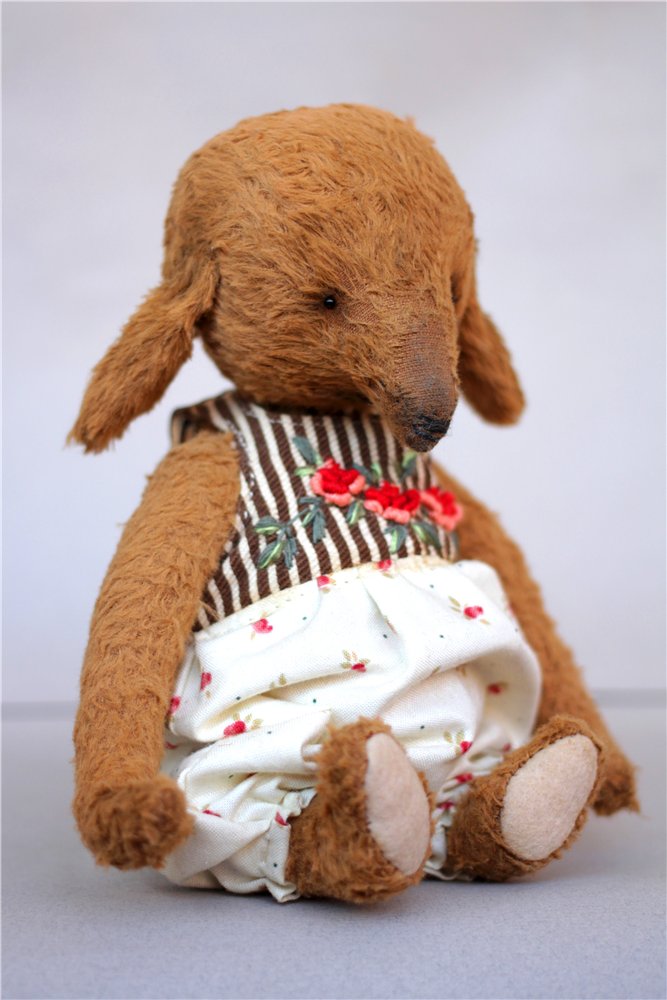 Собачка Тося, авторская игрушка ручной работы Татьяны Матляк (фото 3)