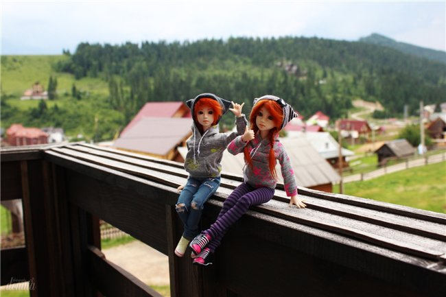 Кинко и Ринри: привет из Буковели! Nano Haruka & Pure Neemo Azone XS white, OOAK by Tocho, outfit by Yumiko Mikoto (фото 4)