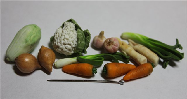 Продукты из Фимо, кукольная миниатюра в формате 1:12 (фото 5)