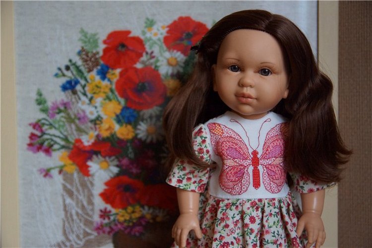 Вышивка на одежде — Одежда и обувь для кукол своими руками: фото (фото 2)