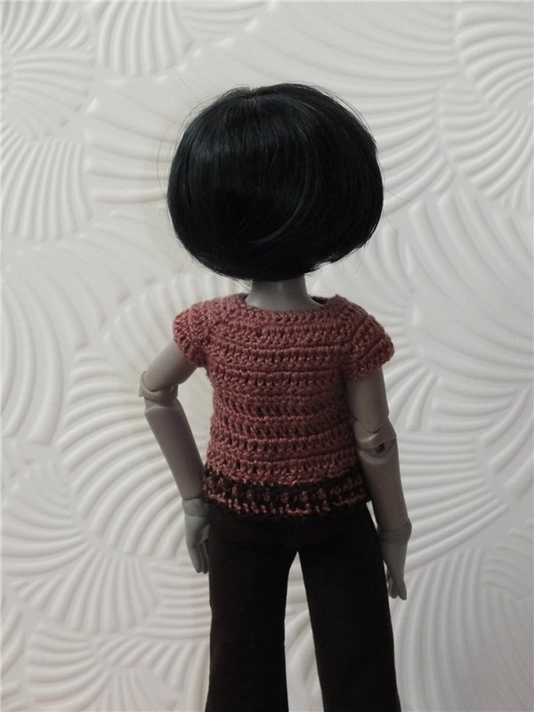 Как из идеи вязаного платья получается шитый комбинезон... или чего хотят наши куклы (фото 2)