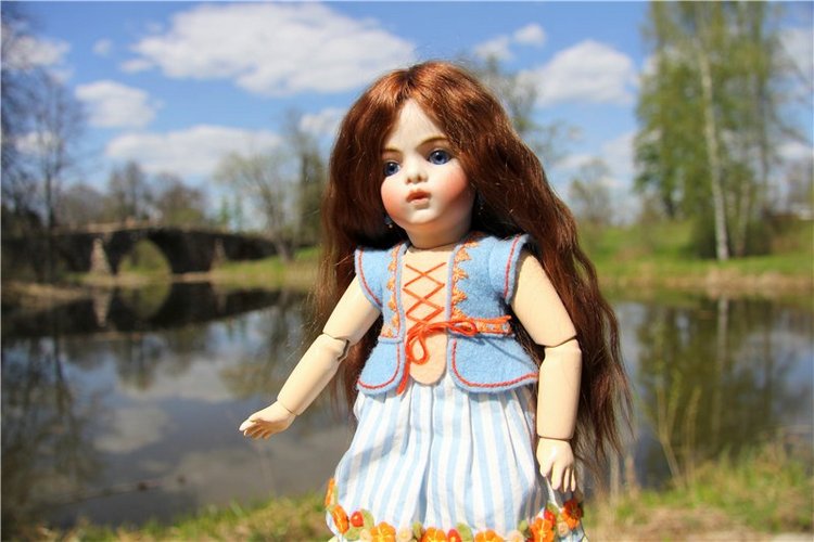 Сказочное Василёво. Реплика антикварной куклы Bébé BRU JNE от автора Branka Schärli