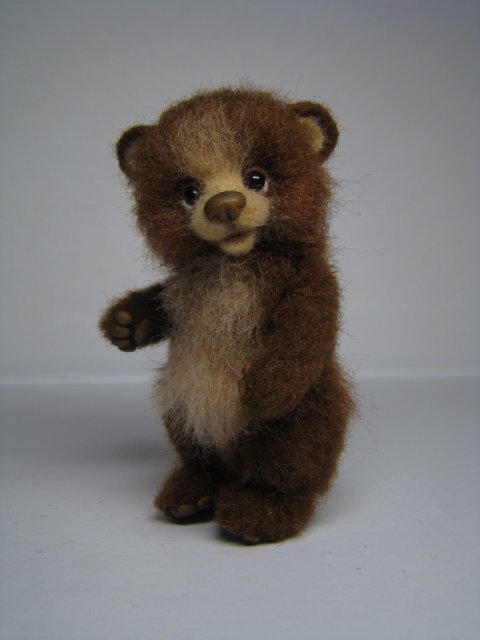 Медведь. Авторская игрушка валянием из шерсти Ольги Чернухо (фото 6)