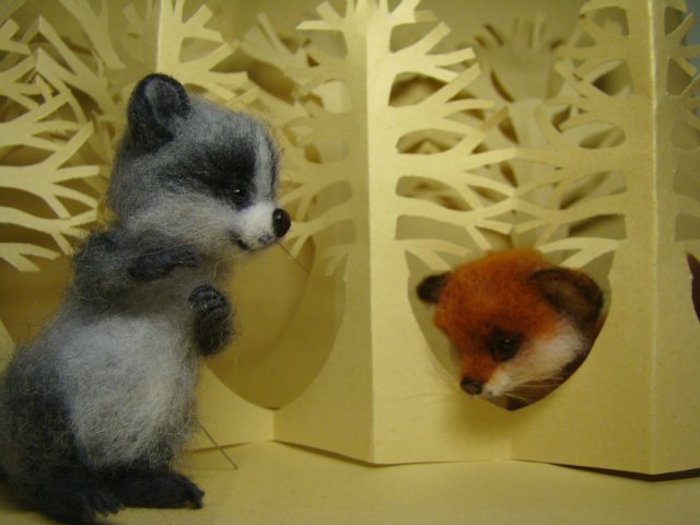 Мы играли в прятки и заблудились... Авторские игрушки валянием из шерсти Ольги Чернухо (фото 6)