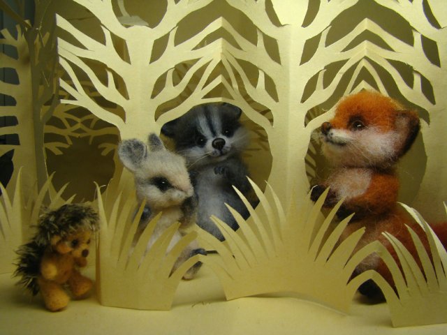 Мы играли в прятки и заблудились... Авторские игрушки валянием из шерсти Ольги Чернухо (фото 10)