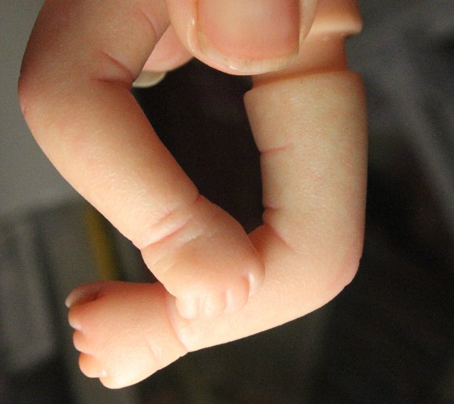 Манюня мини кукла-реборн Элины Кудрвцевой (фото 5)