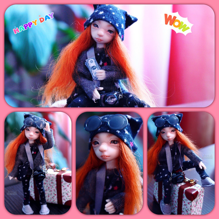 Как Фиби в отпуск съездила. Авторская бжд-мышка Лидии Снуль