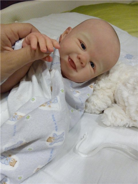 Кукла реборн Улыбашка от Фабера (фото 4)