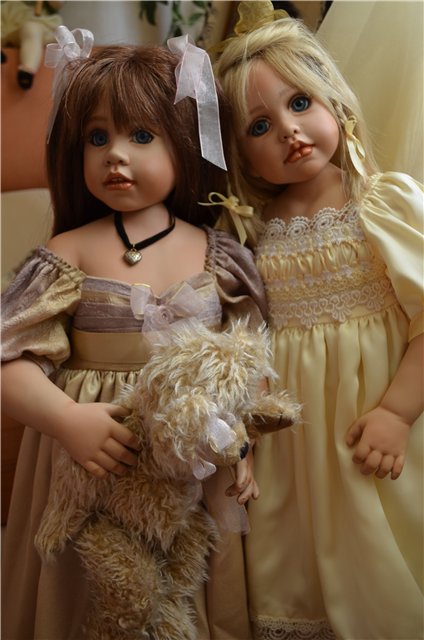 Сестрички Мери-Кейт и Джоэлла и их мишки. Автор Rose Mary Strydom (фото 4)