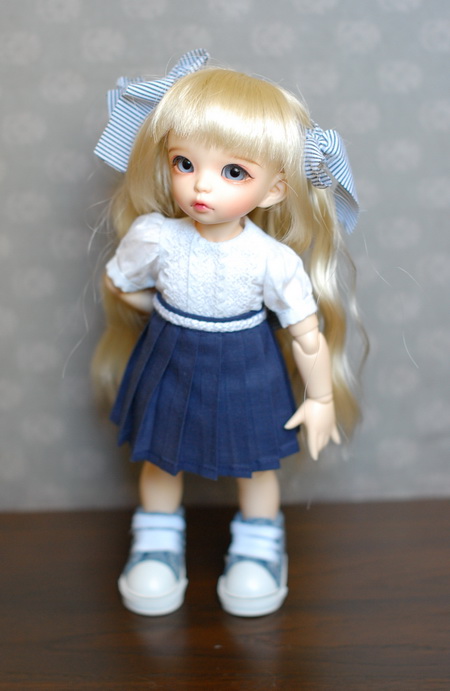 Синий цвет нас покорил. Одежда для куклы БЖД Анте