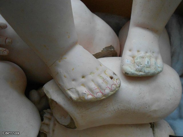 Как я чищу антикварных кукол. Следы времени или грязь? + БОНУС, находим руку мастера
