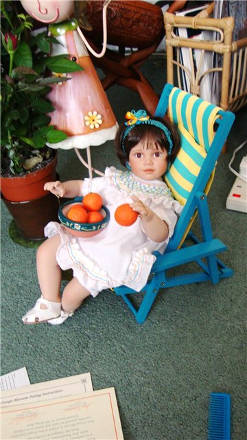Из коллекции маленьких очаровашек Анны Tиммерман - фарфоровая кукла Orange Blossom (фото 7)