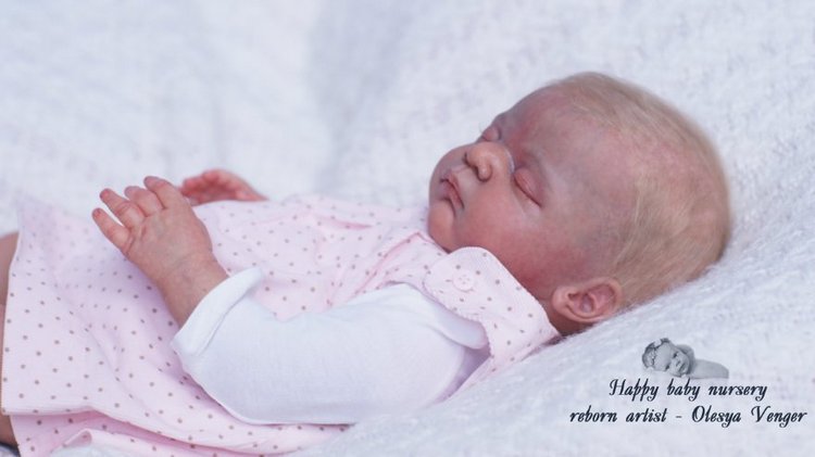 Наша Лиечка устала, сладко сладко задремала. Кукла реборн Олеси Венгер
