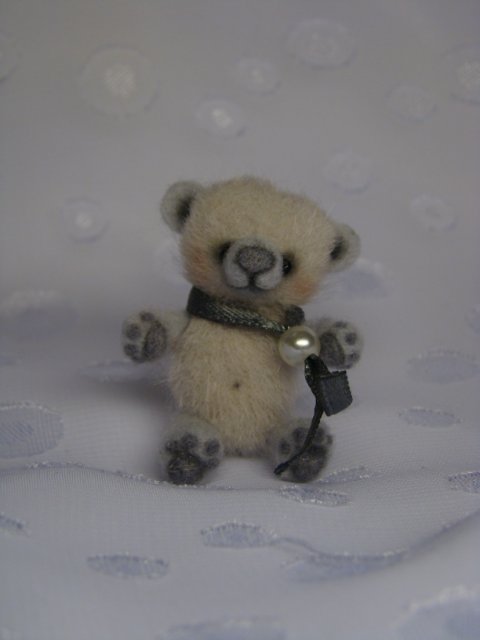 Мишка Бусинка, авторская игрушка Ольги Чернухо