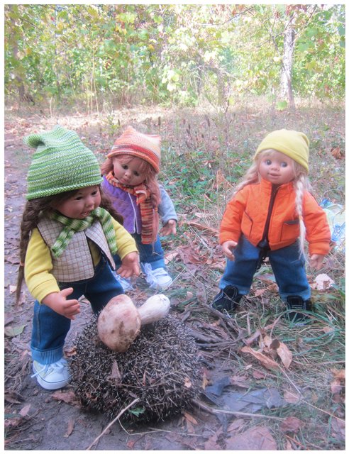 "Неприятный случай" или Ёжик, осень, грибочки. Wichtel, Rosemarie Anna Muller (фото 3)