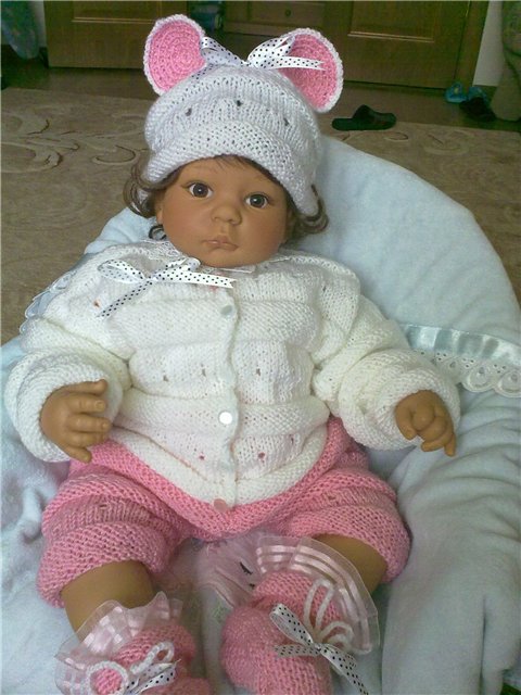 Костюм "Мышонок"- вязанная одежда для кукол (фото 4)