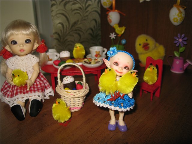 Встречаем Светлую Пасху. Куклы БЖД Пукифи Анте и Реалпуки Пупу (фото 10)