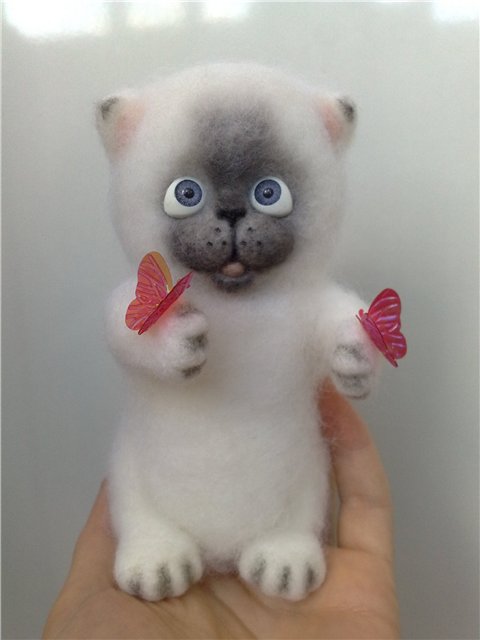 И снова котятки! Валяние игрушек из шерсти (фото 6)