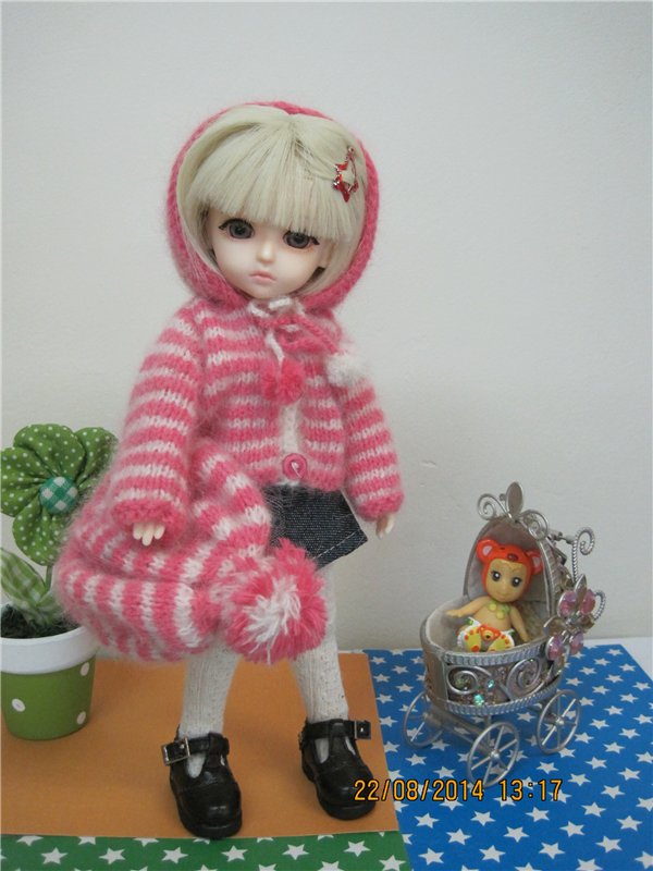 Обновочки для Анечки. Куколка БЖД из молда Близнецы от Кастом Хаус, рост 24 см (фото 8)