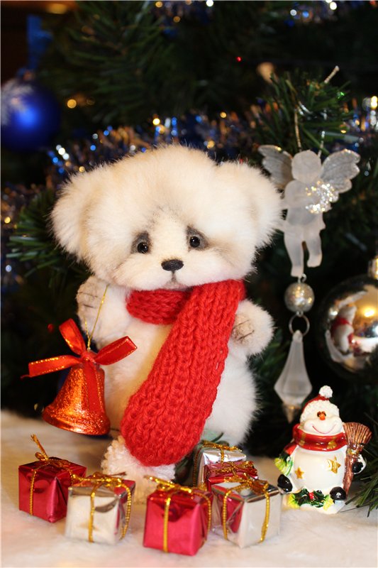 Рождественский Снежок! Авторский мишка Лены Белобородовой