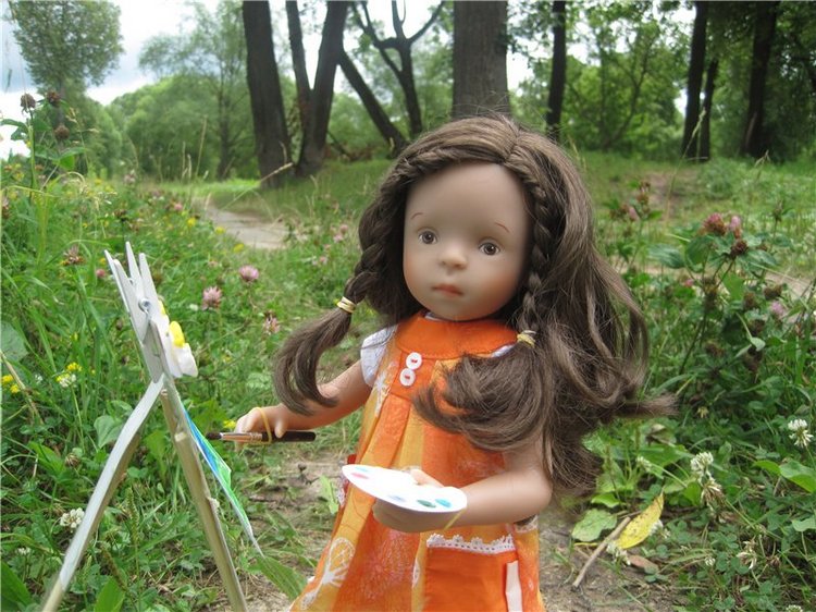 Моя маленькая художница. Кукла Kaethe Kruse Таточка | Бэйбики Моя маленькая художница. Кукла Kaethe Kruse Таточка