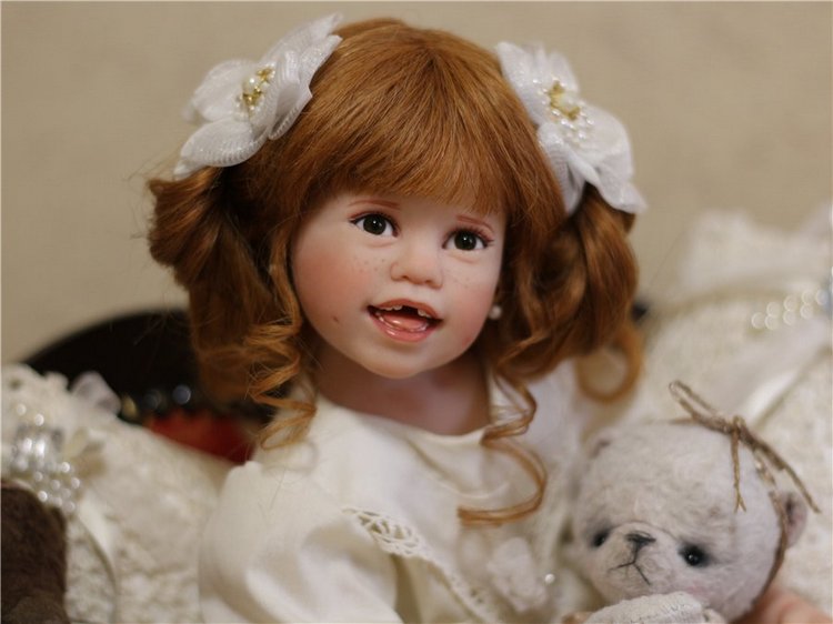 Тебя солнце улыбкой своей обласкало и наполнило жизнью и светом своим … авторская кукла Джули Фишер, Julie Fischer