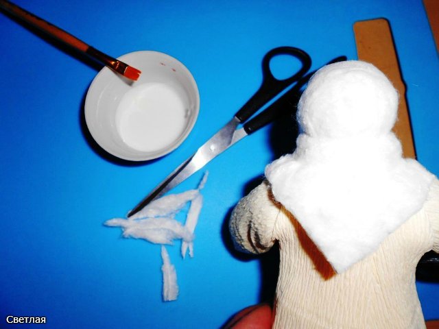 Реставрация антикварной новогодней игрушки из ваты. Снегурочка и Дед Мороз. +БОНУС, папье маше из ваты