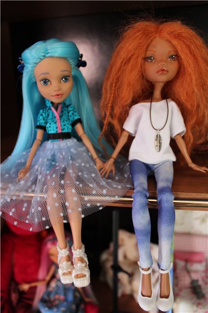 К Мальвине приехали сёстры. Ещё два ООАКа Monster high